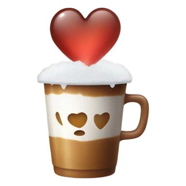 salting a heart over a cup of iced americano sticker