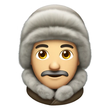 russian man in ushanka sticker