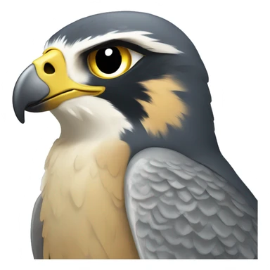 peregrine falcon smiling laptop sticker
