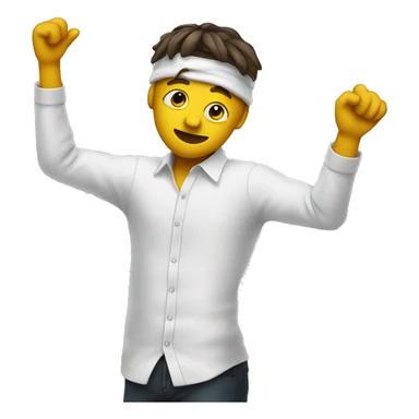 emoji hitting the dab sticker