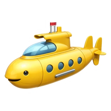 mini submarine in cartoon  sticker