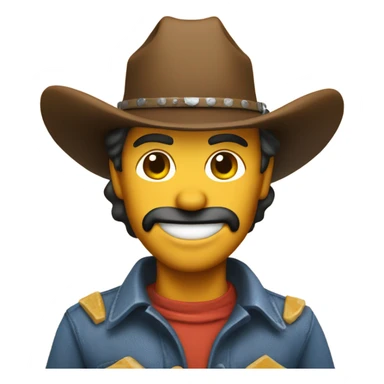 Cowboy made from cheese  sticker