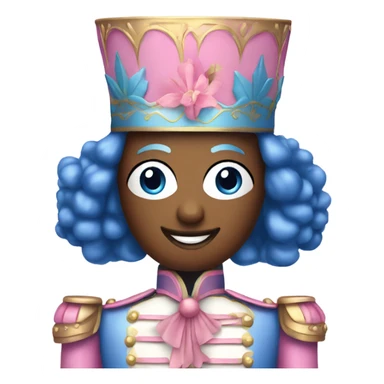 Pink and blue nutcracker sticker