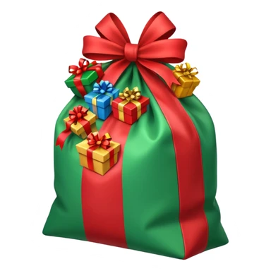 Christmas gift sack opened sticker