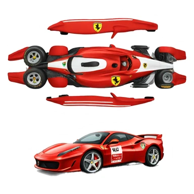 V8 car Ferrari sticker