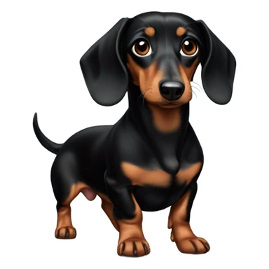 Black and tan dachshund  sticker