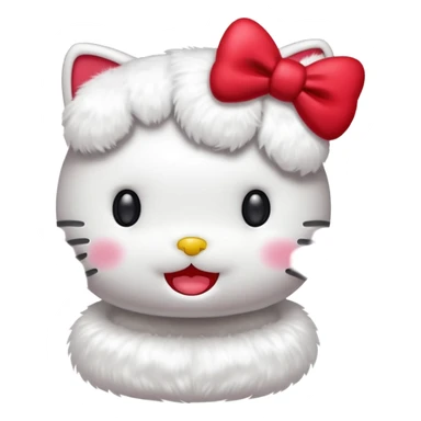 Hello Kitty smiling and winking sticker