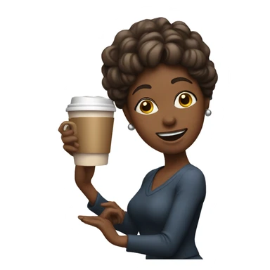 Dancing Lady with a Coffee in her Hand  sticker