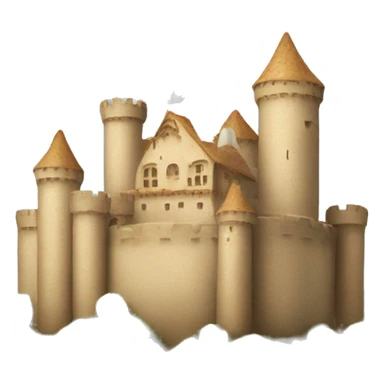 Castle with background bread sticker