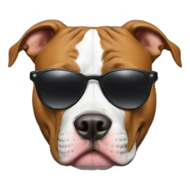 Pitbull with sunglasses sticker