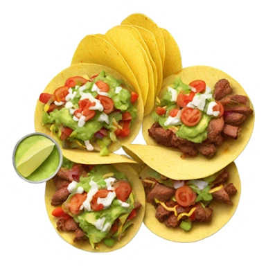 Tacos on plate sticker