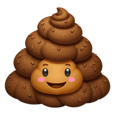 A smiling pile of poo emoji sticker