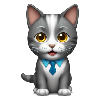 female business cat getting a promotion at work sticker