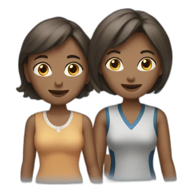 two women hobby sticker