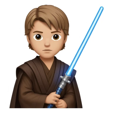 star wars Jedi Knight Anakin with blue lightsaber sticker