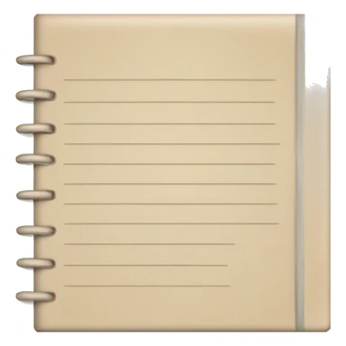 beige closed notepad sticker