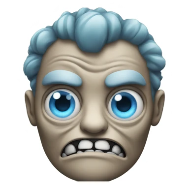 scary monster with blue eyes sticker