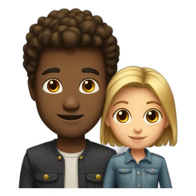 Short girl and tall boy sticker