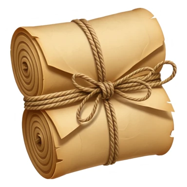 A roll of parchment  sticker