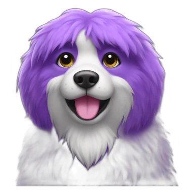 Purple fur bell sticker