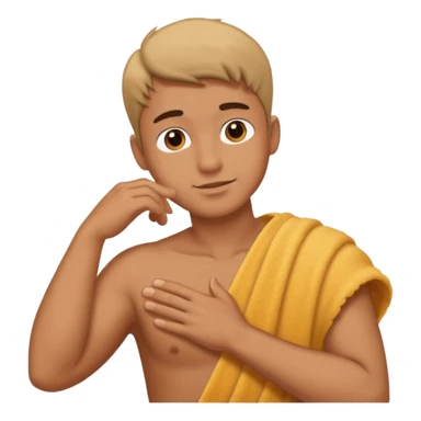 Emoji of a guy dusting off his shoulder with his hand sticker