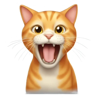 light orange cat meowing sticker