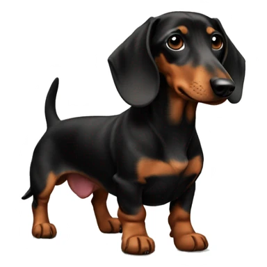 A Black and Tan with brindle dachshund sticker