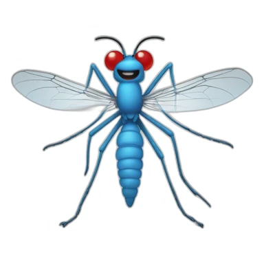 Smurf mosquito sticker