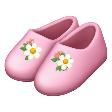a slipper pink with flowers sticker