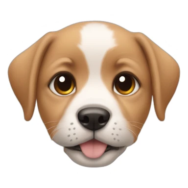 Puppy face on a human sticker