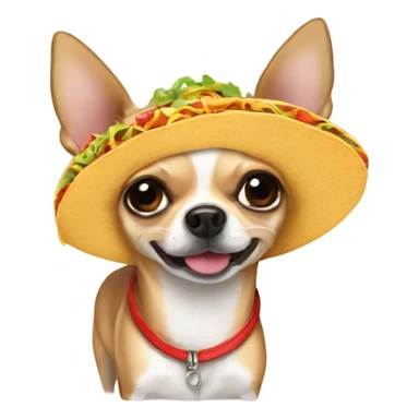 Chihuahua with taco sticker