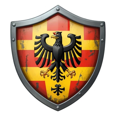 shield with the German flag sticker
