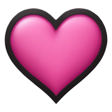 heart-deep-pink-and-black-color sticker