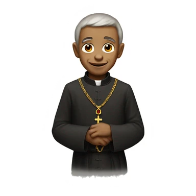 Monkey catholic priest sticker