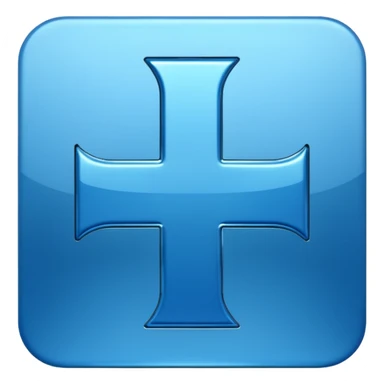 Blue plus(addition) symbol sticker