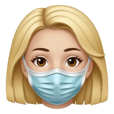 Girl with facemask  sticker