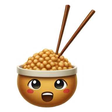 natto with chopsticks sticker