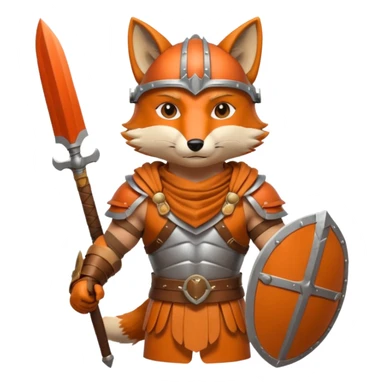 a fox Roman Gladiator sticker