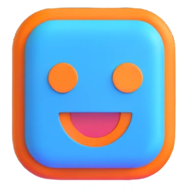 blue square with rounded corners sticker