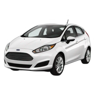 White 2019 Ford fiesta sticker