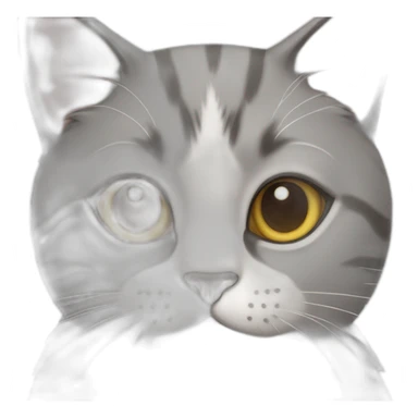 A cat with cross-eyed sticker