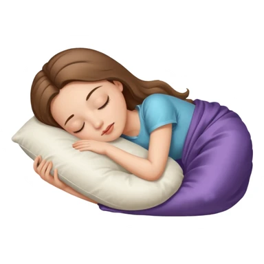 sleeping beauty light brunette white girl with a silk pillow sticker