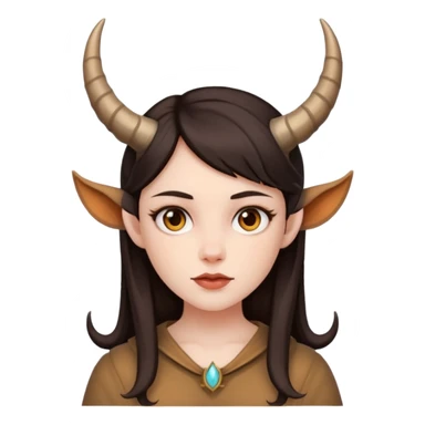 diablita con cachos sticker