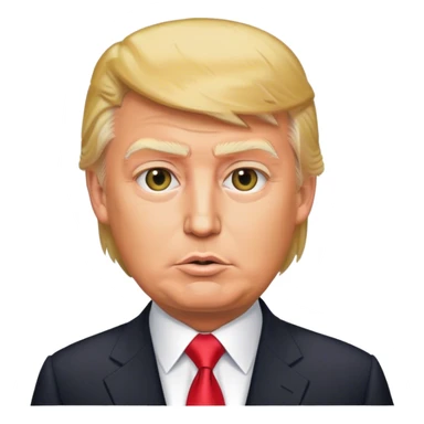 Photorealistic Donald Trump stands in a suit sticker
