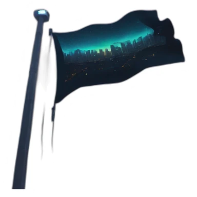 Night City flag, Cyberpunk 2077 sticker