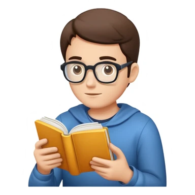 Reading a book  sticker
