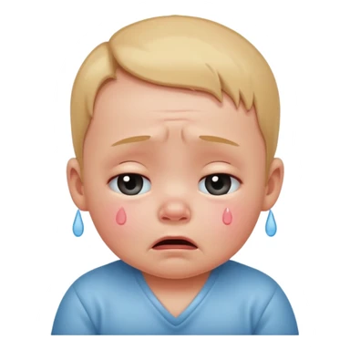 Sad baby crying  sticker