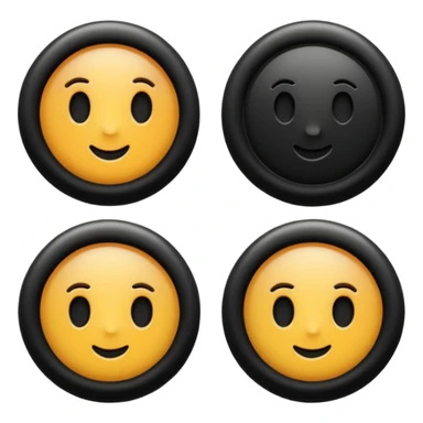 Make to round circles and one long line sticker