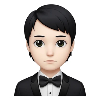 emo black bowtie sticker
