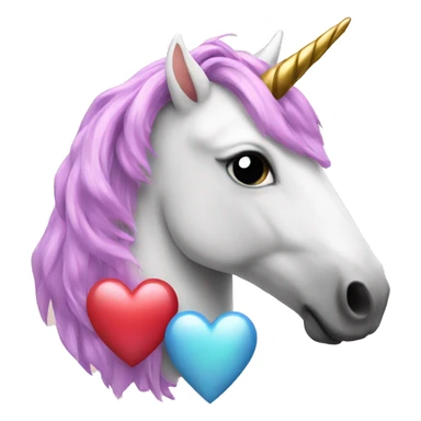 Heart with unicorn sticker